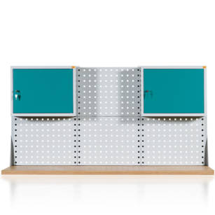 Nadstawka 2-rzędowa z 4-panelami i  2-szafkami, 73-W-3N-4